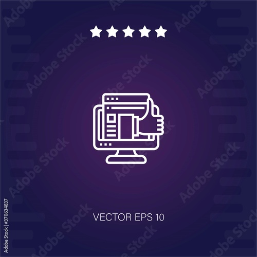 impression rate vector icon modern illustration