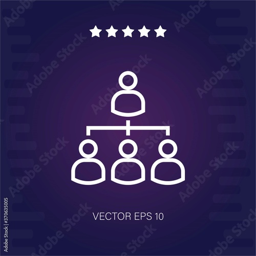subordination vector icon modern illustration