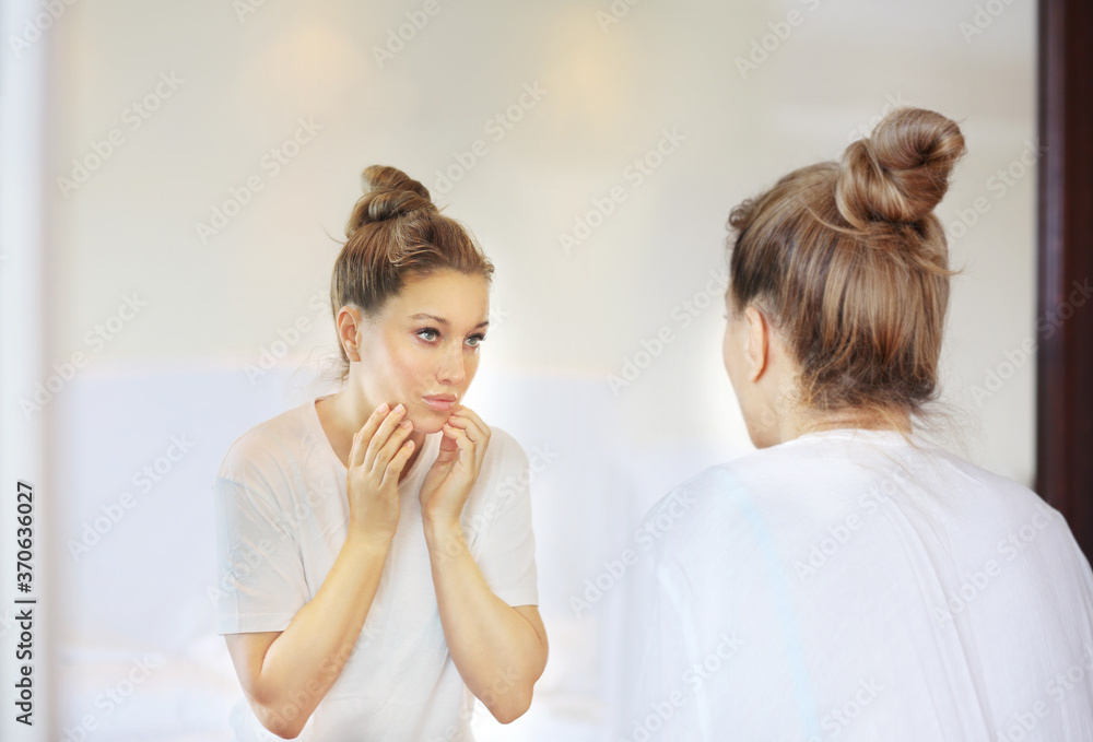 Magic anti-aging cream.Applying the cream.
Magic anti-aging cream.Applying the cream.