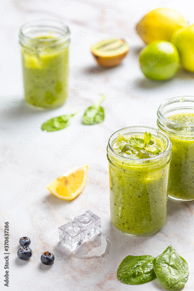 green vegetable juice with spinach and fruits green vegetable juice with spinach and fruits