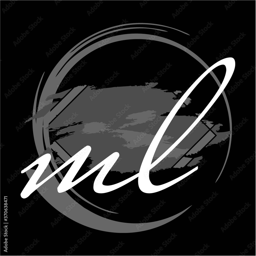 Initial handwriting/handwritten of signature logo Initial handwriting/handwritten of signature logo