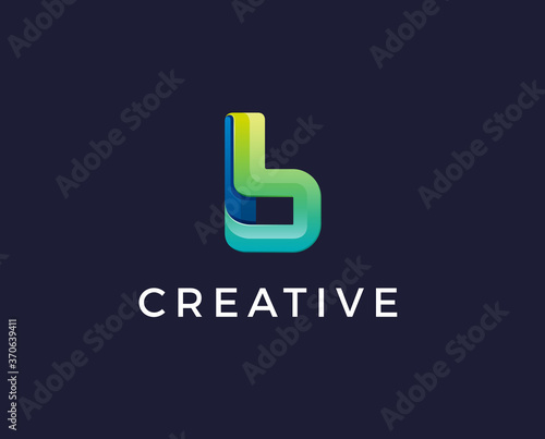 Free Download minimal b letter logo template - vector illustration - GFXLoad