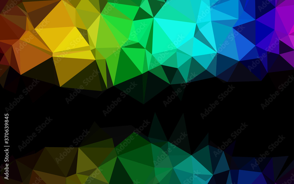 Obraz premium Dark Multicolor, Rainbow vector abstract mosaic backdrop.