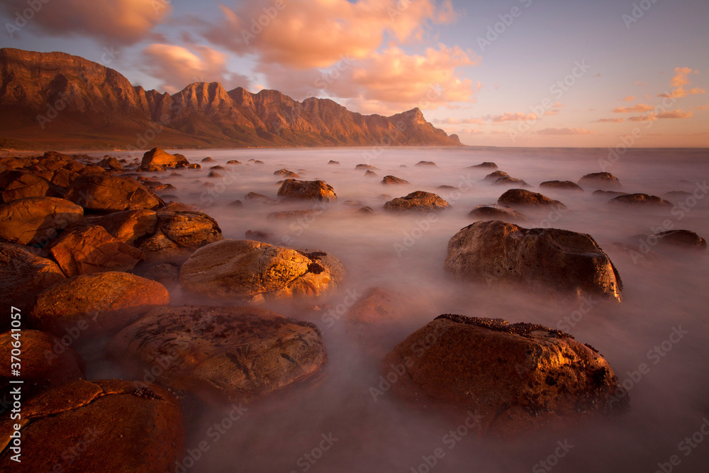 Sunset over Kogel Bay , Western Cape, South Africa.