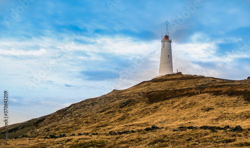 Lighthouse - SW Iceland. Lighthouse on Atlantic coast of Southwest Iceland.