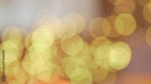 Close up bokeh from festive holiday decorations