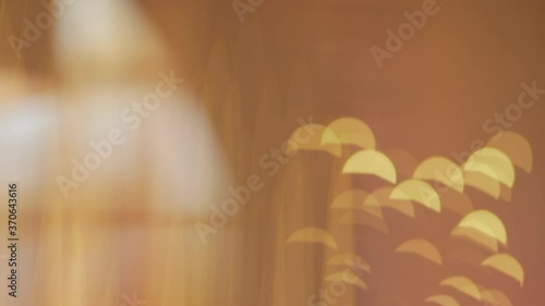 Close up bokeh from festive holiday decorations