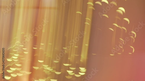 Close up bokeh from festive holiday decorations