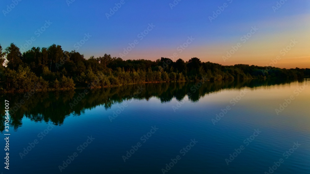 Abendsonne auf dem Laupheimer Baggersee
