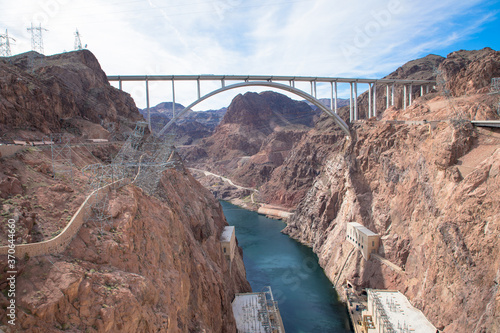 Hoover Dam, Black Canyon of the Colorado River, Nevada and Arizona, USA