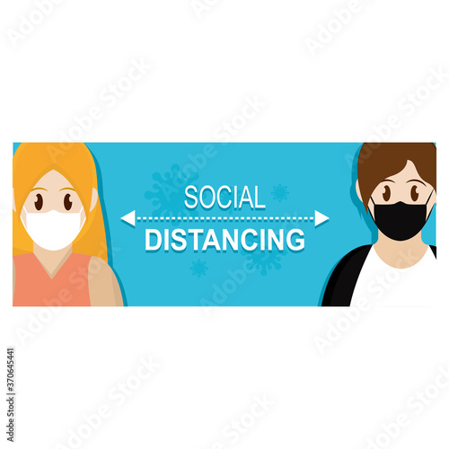 Social distancing poster