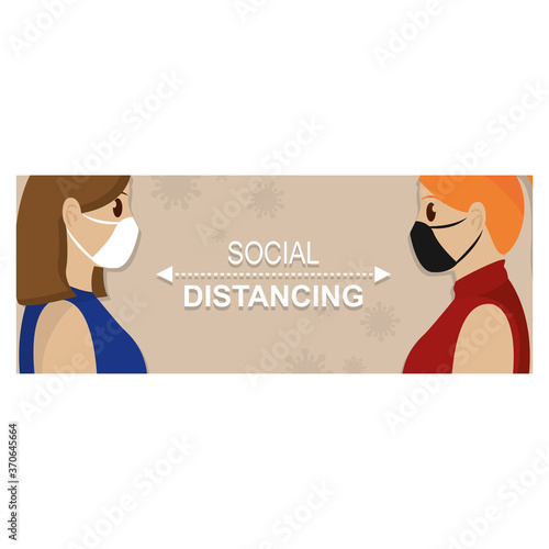 Social distancing poster