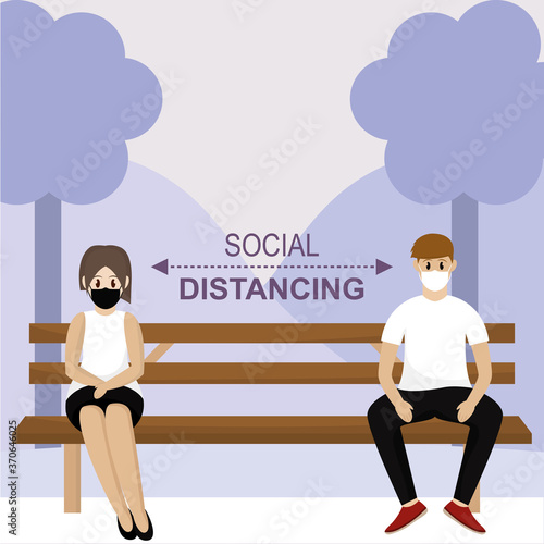 Social distancing poster
