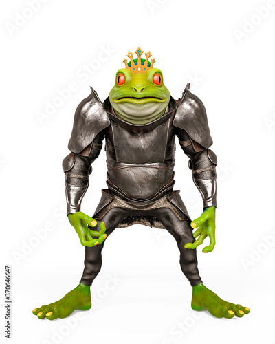 lord frog is standing up in white background photo