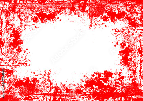 white copy space with red watercolor grunge frame