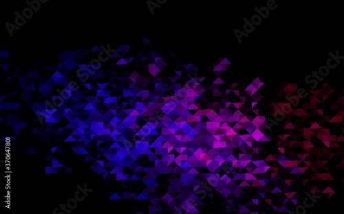 Fototapeta Naklejka Na Ścianę i Meble -  Dark Purple vector template with crystals, triangles.
