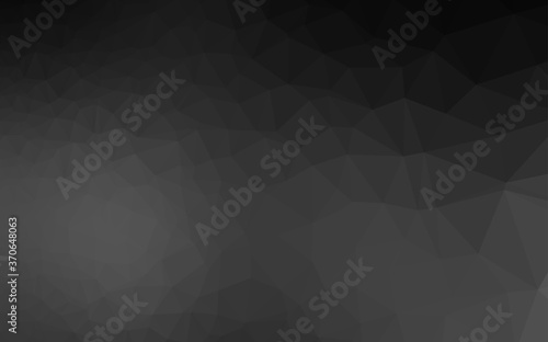 Dark Silver  Gray vector polygon abstract layout.