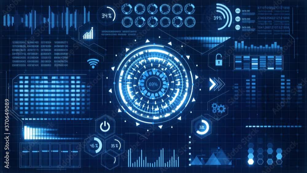 Circle HUD Futuristic interface target In through element digital ...