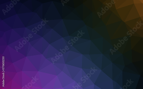 Dark Multicolor  Rainbow vector blurry triangle texture.