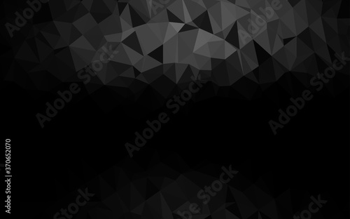 Fototapeta Naklejka Na Ścianę i Meble -  Dark Black vector polygonal background.