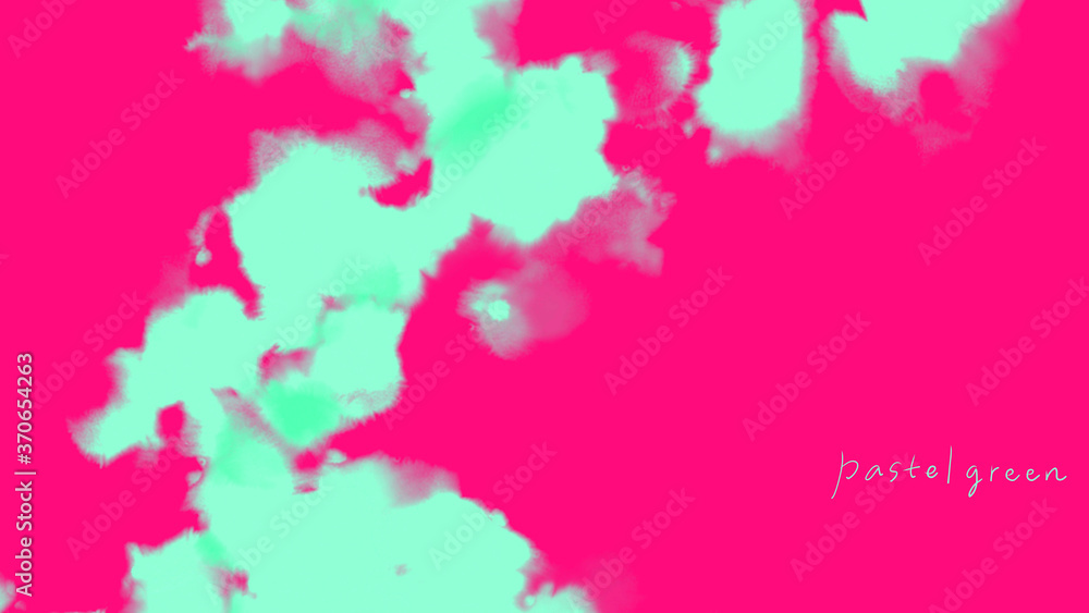 パステルグリーンとビビッドピンクの背景素材 Stock Illustration Adobe Stock