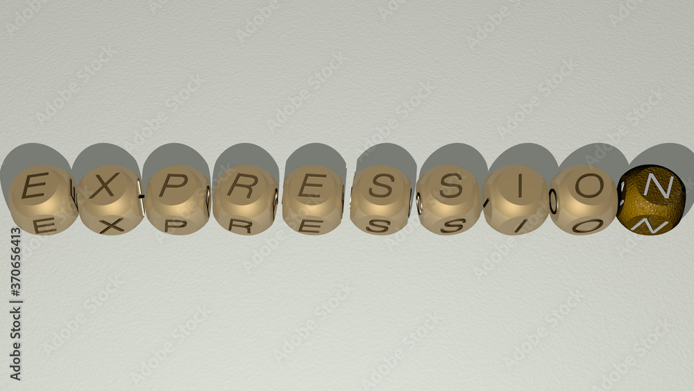expression text by cubic dice letters. 3D illustration. cartoon and cute expression text by cubic dice letters. 3D illustration. cartoon and cute