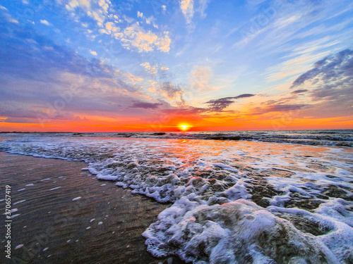 sunset on the beach