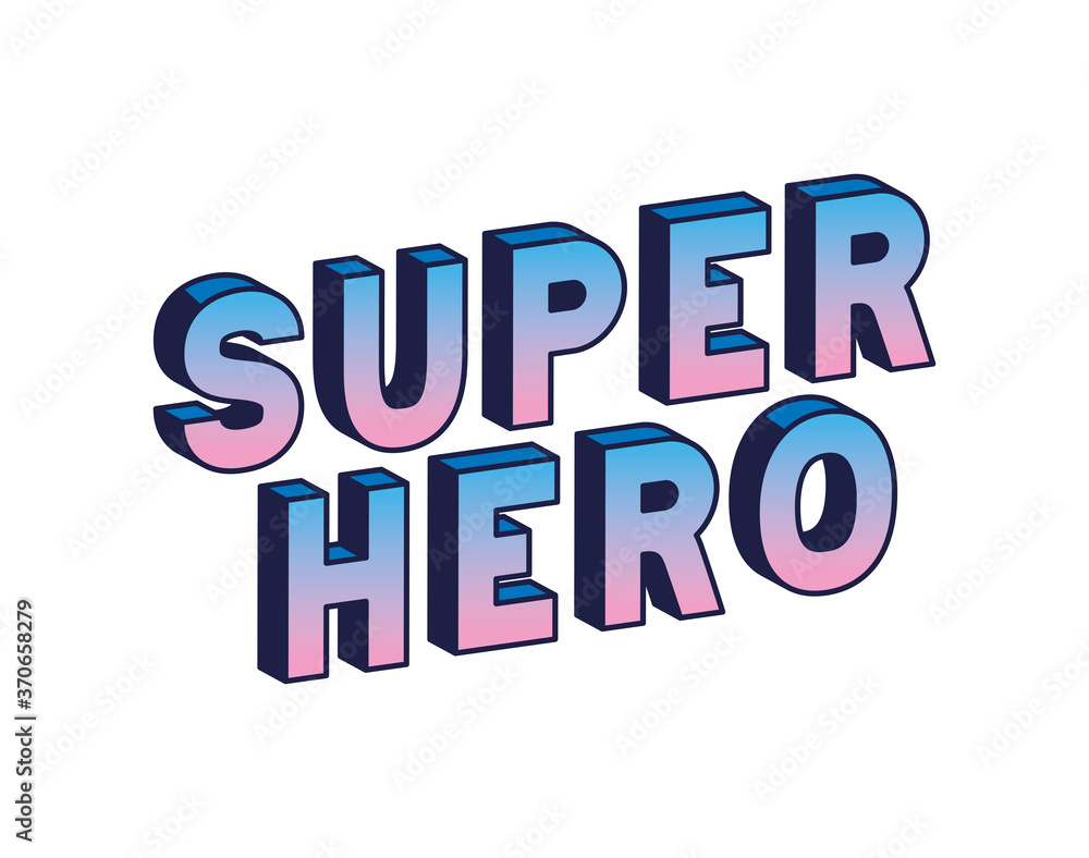 super hero lettering design, typography retro and comic theme Vector illustration super hero lettering design, typography retro and comic theme Vector illustration