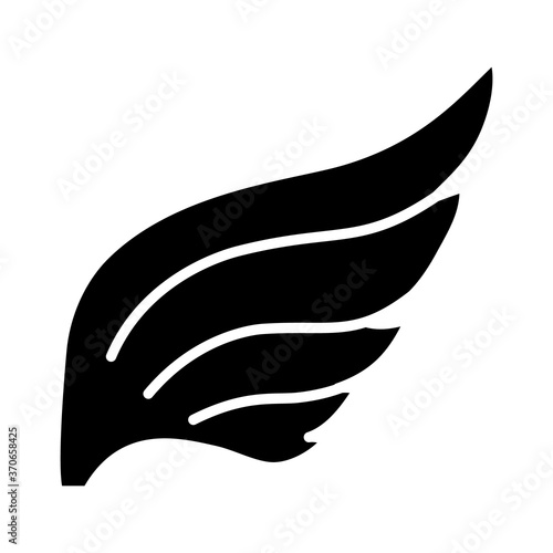 soaring wing icon image, silhouette style