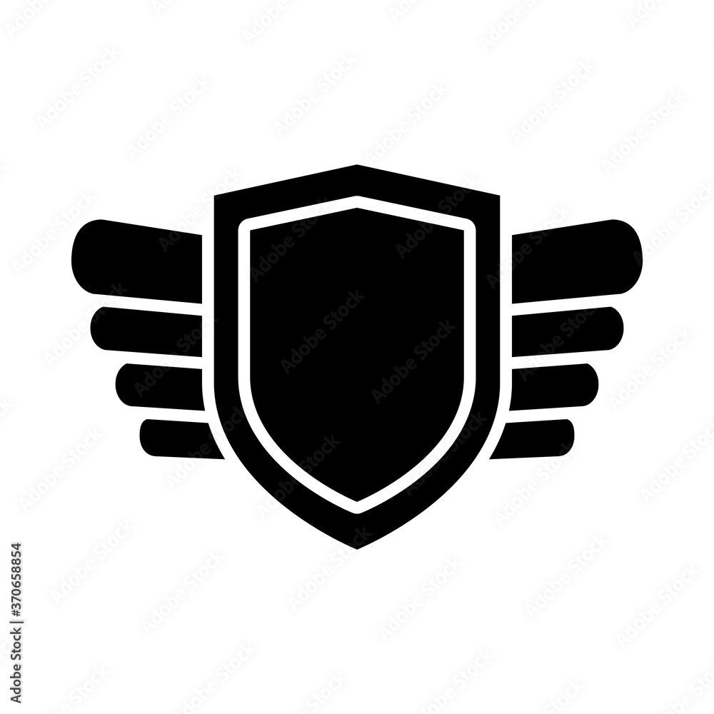 shield badge icon, silhouette style shield badge icon, silhouette style