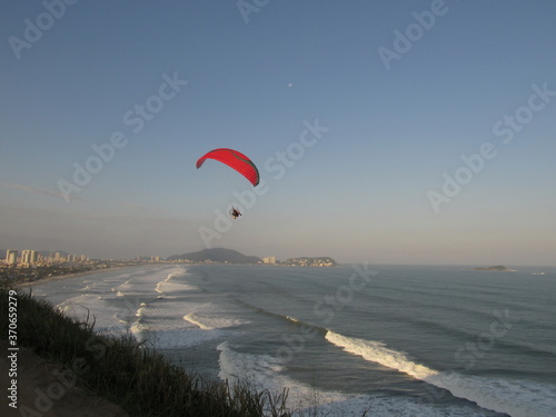 paragliding on the beach