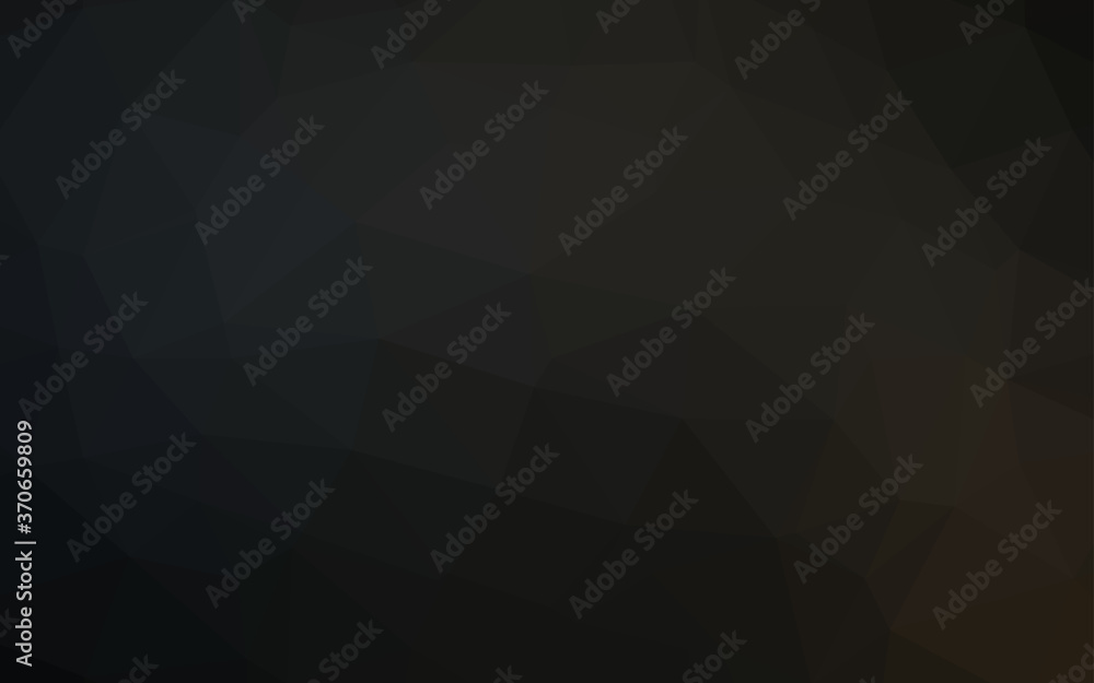 Fototapeta premium Dark Black vector shining triangular pattern.