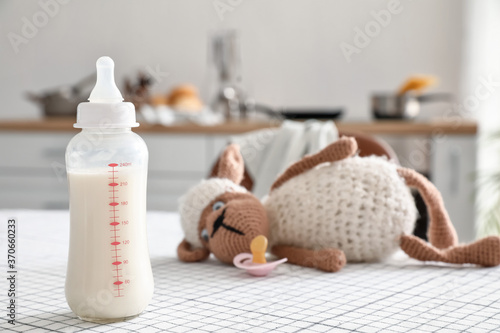 Bottle of milk for baby, to...