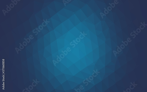 Dark BLUE vector shining triangular background.