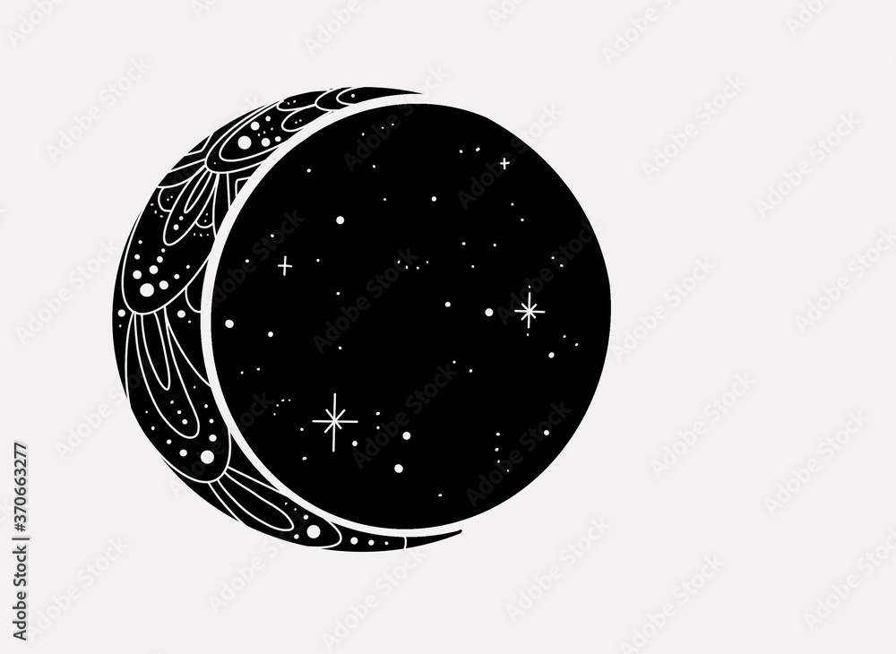Mandala crescent moon and stars Mandala crescent moon and stars