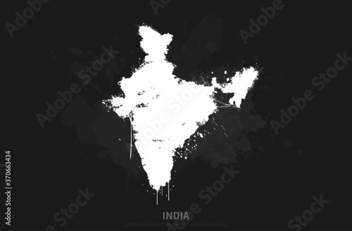 Vector Country Map Series of Watercolor Concepts in India, Asia.