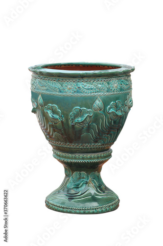 Ceramic pots or vase isolated on white background