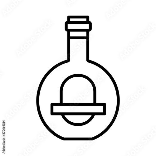 brandy bottle icon, line style