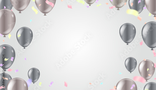 Balloons Card with use to present section label Discounts SALE Vector Illustration EPS 10