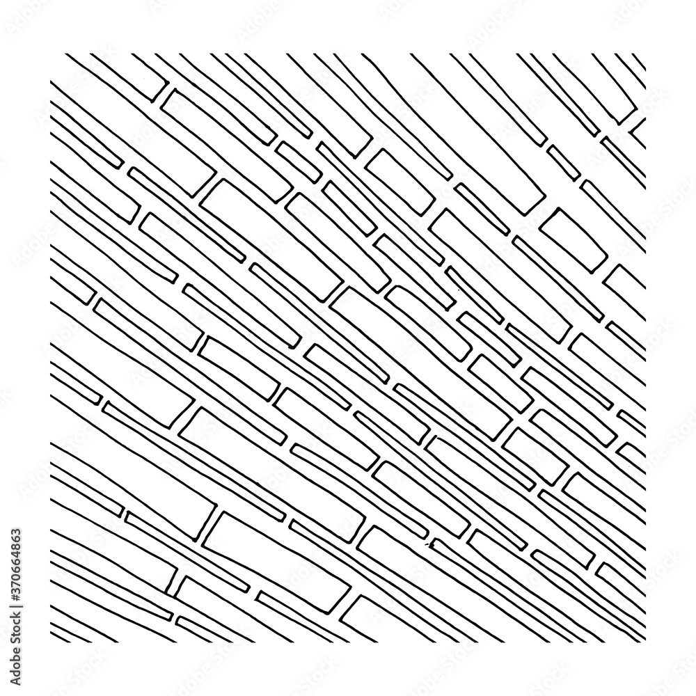 Hand-drawn black and white rectangle pattern with gel pen. Hand-drawn black and white rectangle pattern with gel pen.