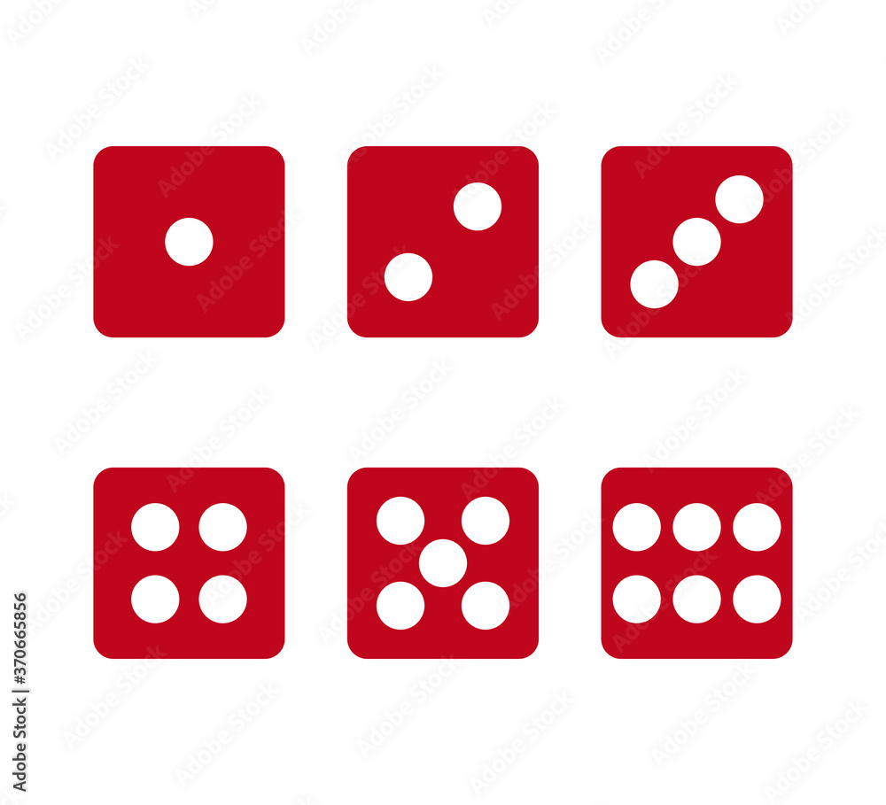 Dice icon vector logo design template flat style Dice icon vector logo design template flat style