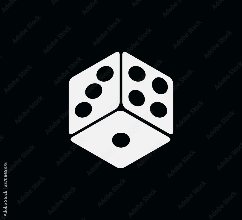 Dice icon vector logo design template flat style Dice icon vector logo design template flat style