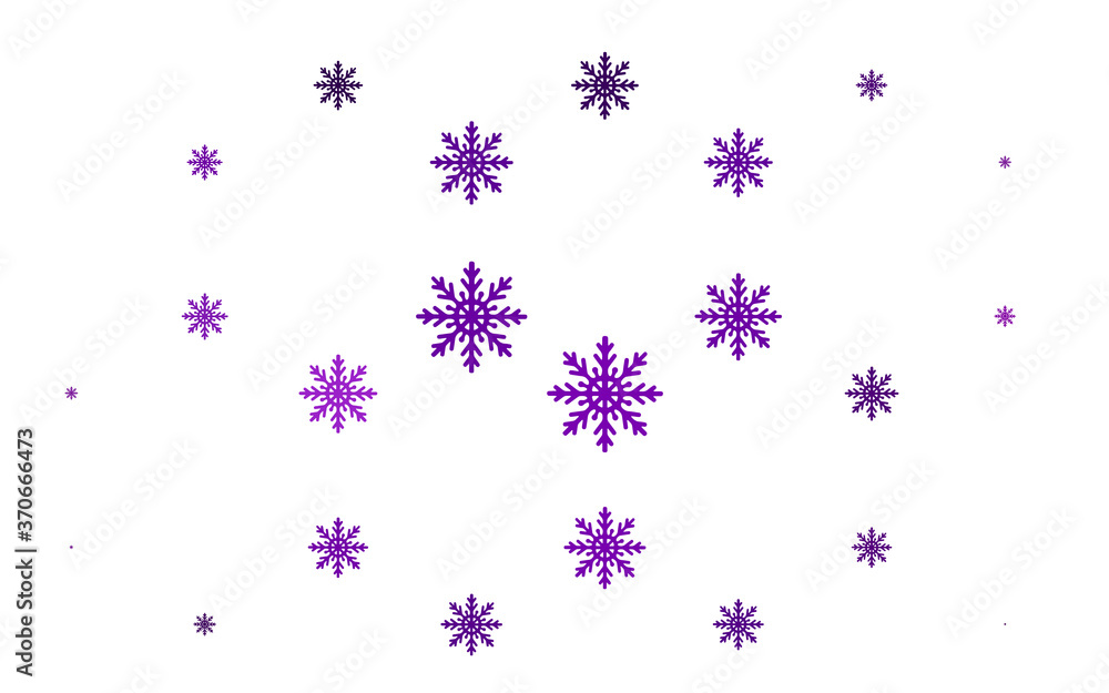 Light Purple vector layout with bright snowflakes. Light Purple vector layout with bright snowflakes.