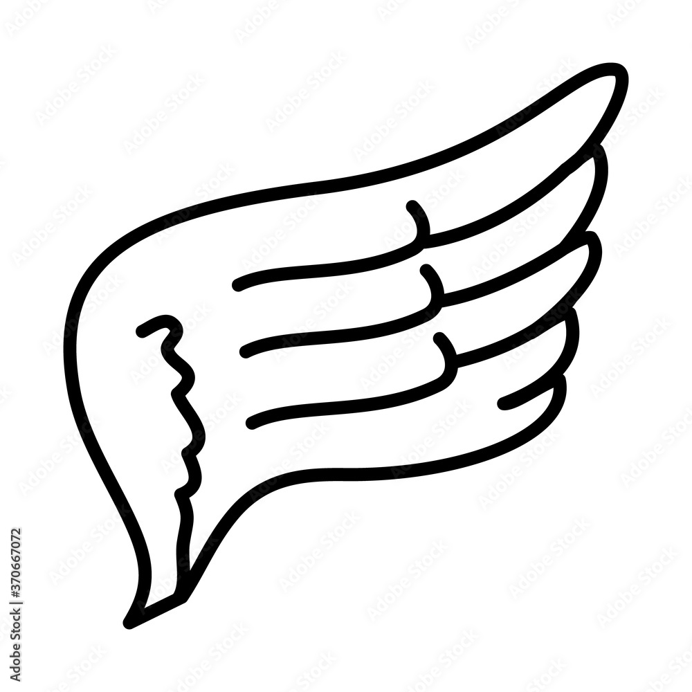 Fototapeta premium birds wing icon, line style