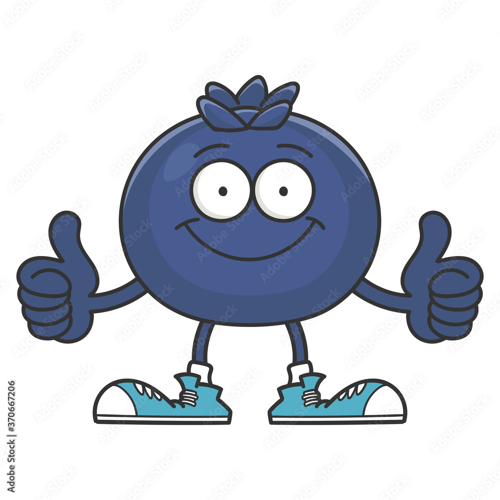 smiling blueberry fruit cartoon character smiling blueberry fruit cartoon character