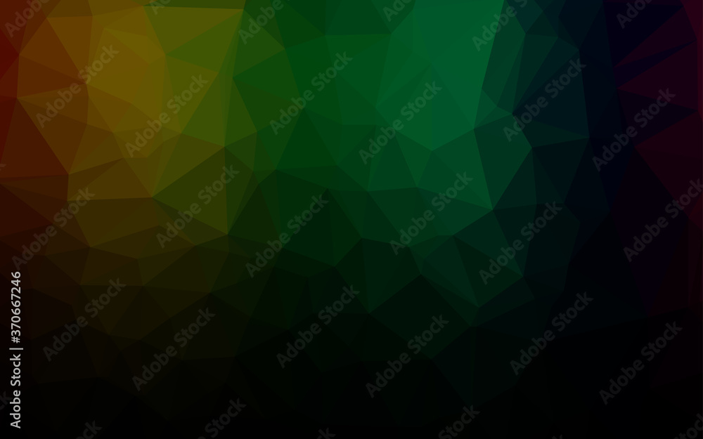 Obraz premium Dark Multicolor, Rainbow vector abstract polygonal texture.