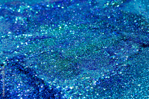 Blue Holographic Glittery background