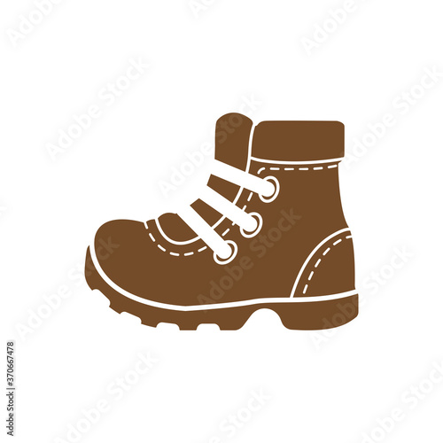 Camping icon vector, shoes illustration