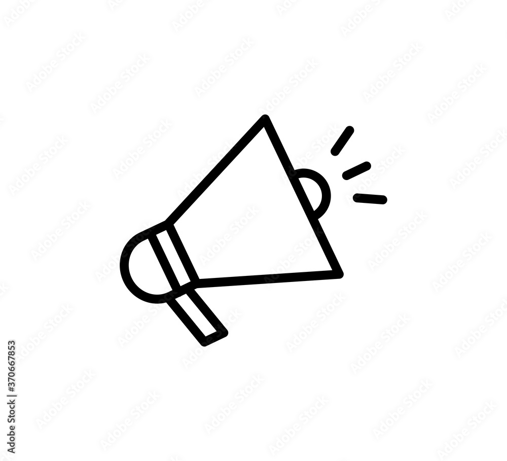 Megaphone icon vector logo design template Megaphone icon vector logo design template