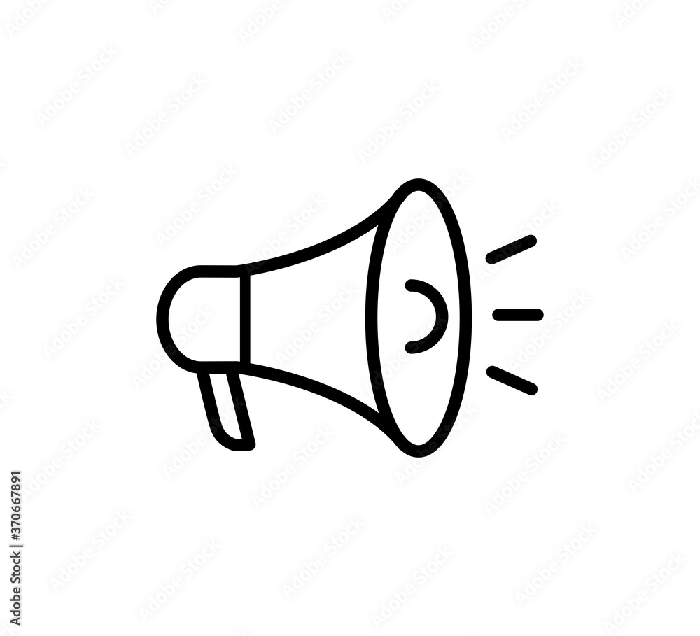 Megaphone icon vector logo design template Megaphone icon vector logo design template